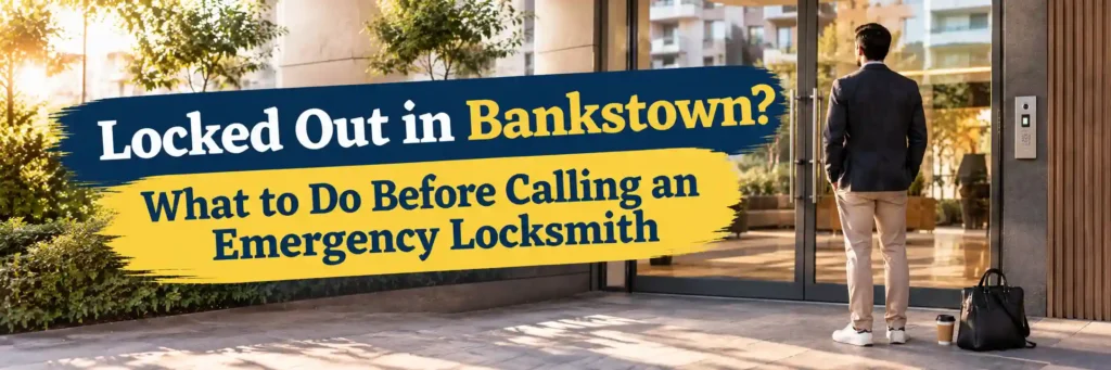 Locked out in Bankstown before calling an emergency locksmith